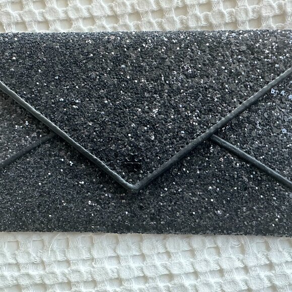 Tory Burch Envelope Pouch (Black Glitter) - Picture 9 of 9